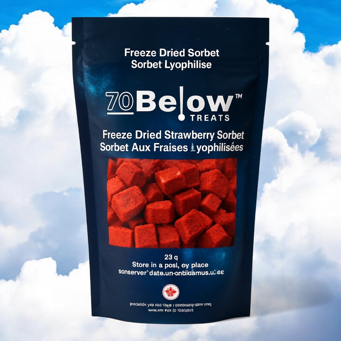 70 Below Treats - Sorbet aux Fraises LyophilisĂ©s 115g đ