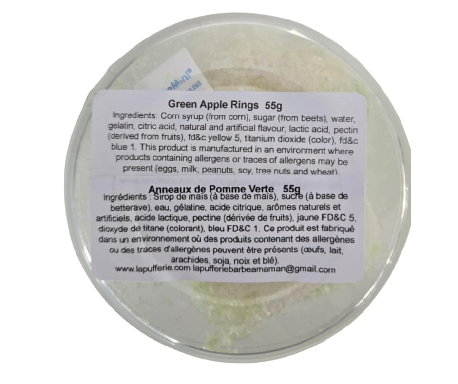 La Pufferie - Anneaux Pomme Verte Lyophilisés – 55g