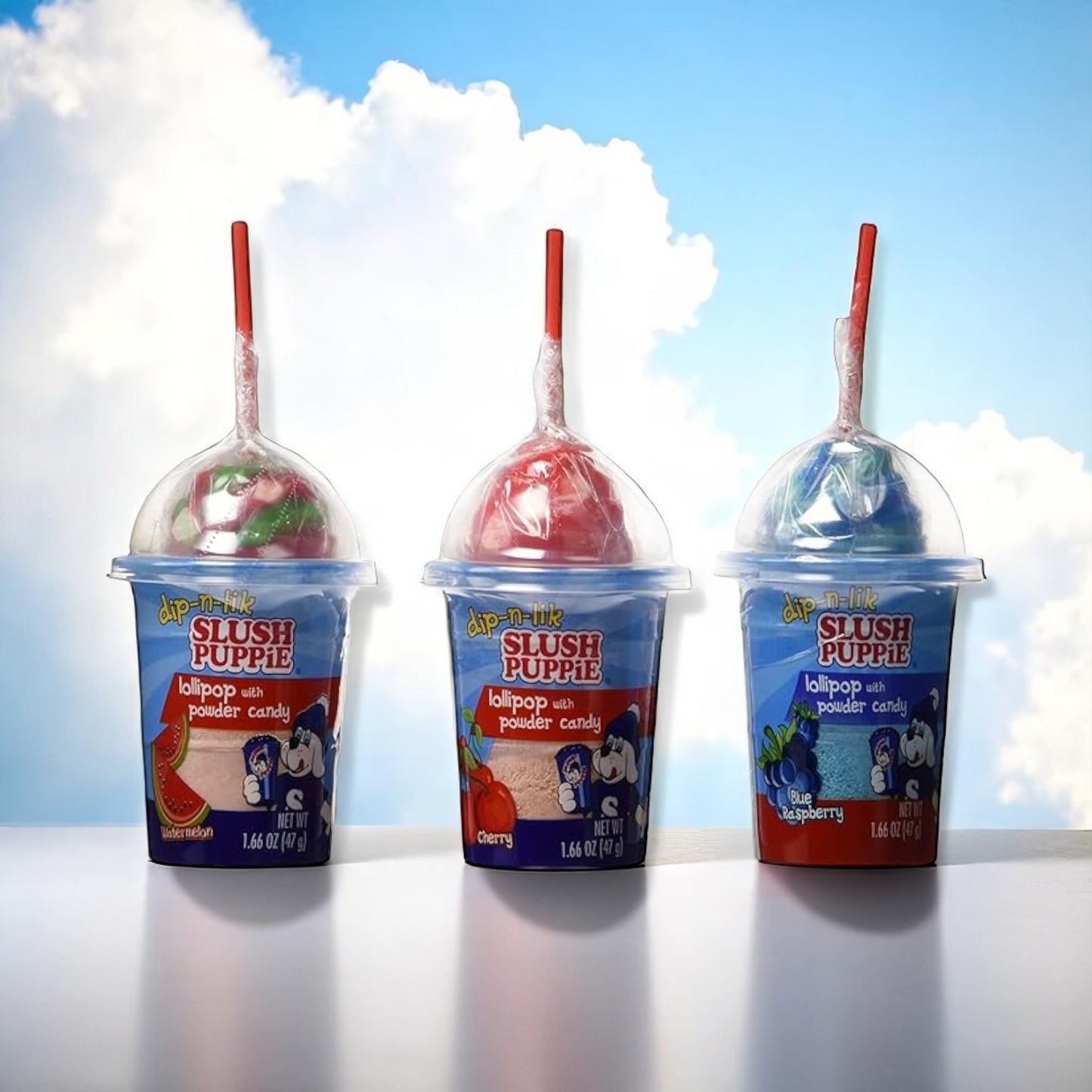 Koko’s Slush Puppie Dip N Lik Lollipop with Powder Candy 🍒💧
