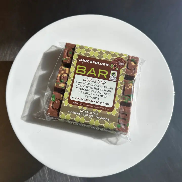 Barre de Chocolat au Lait 40 % – DUBAI (NOUVEAUTÉ 2025) 🍫🌰