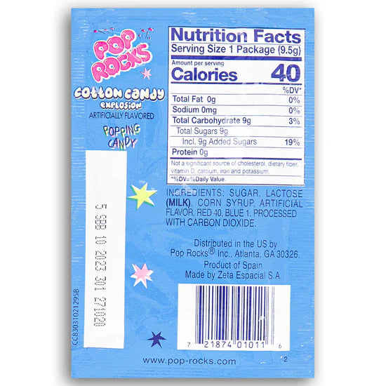 Pop Rocks – Cotton Candy Explosion (0.33 oz) 🍬💥