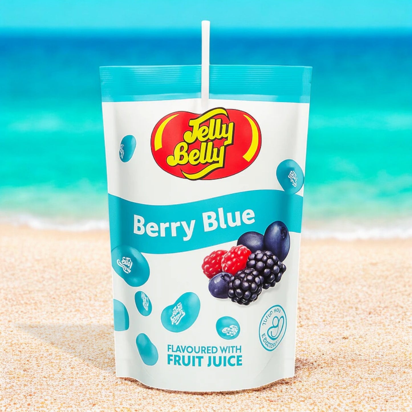 Jelly Belly Fruit Juice Pouch Berry Blue 200ml