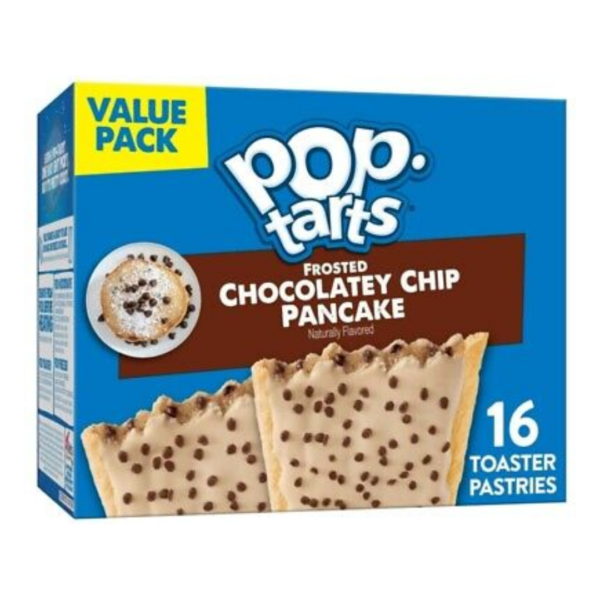 Kellogg’s Pop-Tarts Frosted Chocolatey Chip Pancake - À l'Unité (Paquet de 2 Pâtisseries) 🥞🍫