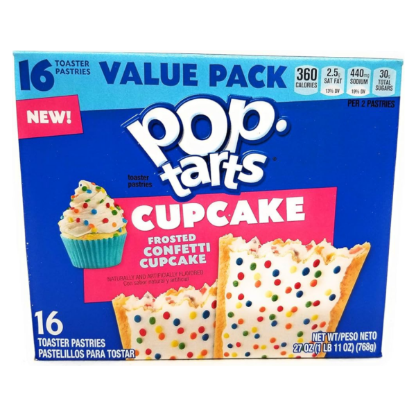 Kellogg’s Pop-Tarts Frosted Confetti Cupcake - À l'Unité (Paquet de 2 Pâtisseries) 🎉🧁