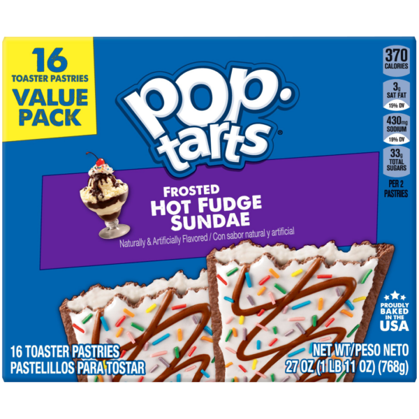 Kellogg’s Pop-Tarts Frosted Hot Fudge Sundae - À l'Unité (Paquet de 2 Pâtisseries) 🍫🍦