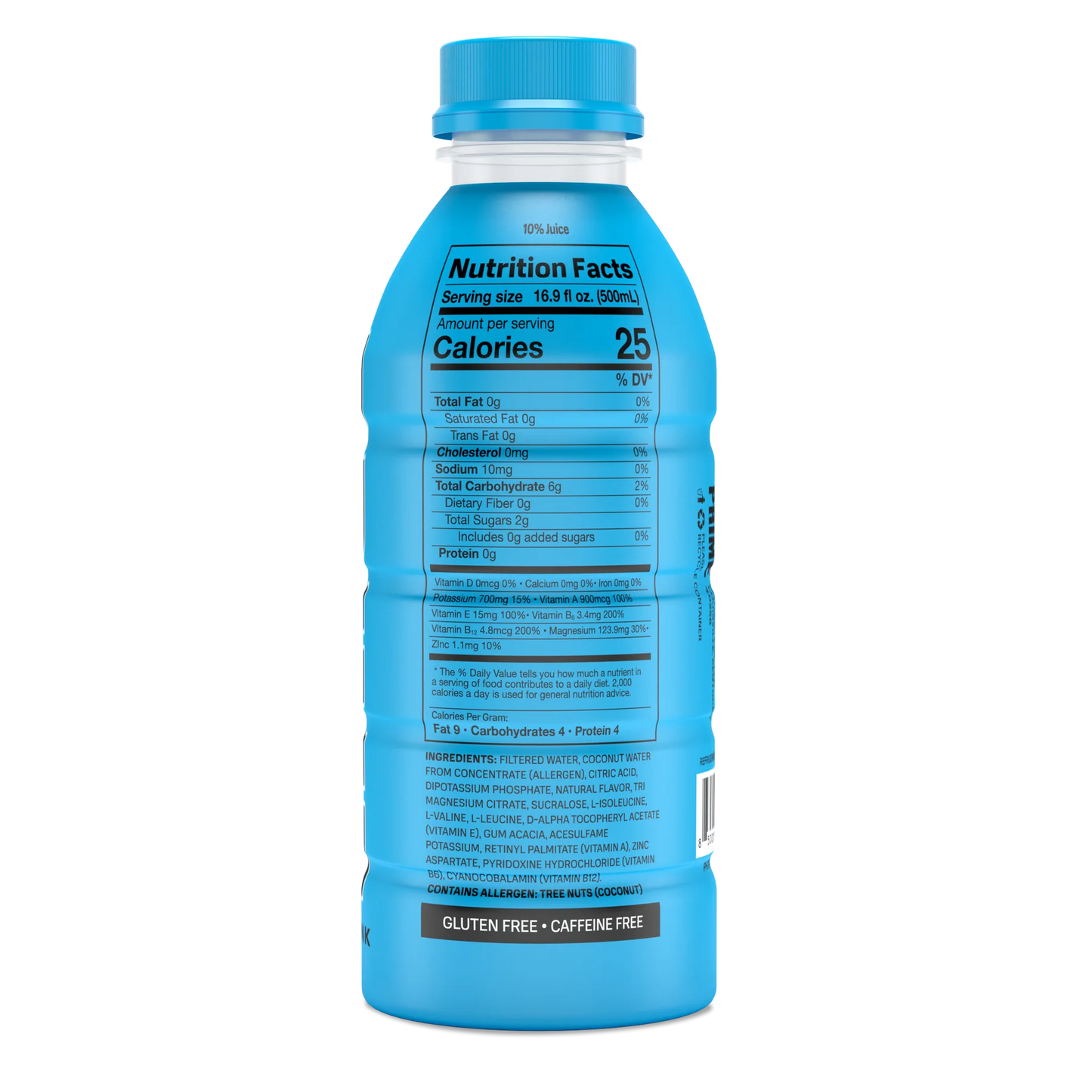 Prime Boisson d'Hydratation - Saveur Framboise Bleue 500ml