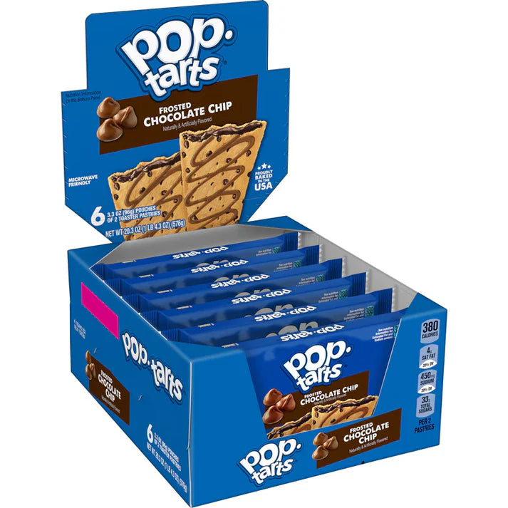 Kellogg’s Pop-Tarts Frosted Chocolate Chip – À l'Unité (Paquet de 2 Pâtisseries) 🍫🔥