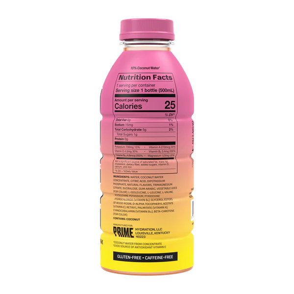 Prime - Boisson d'Hydratation - Saveur Fraise-Banane 500ml