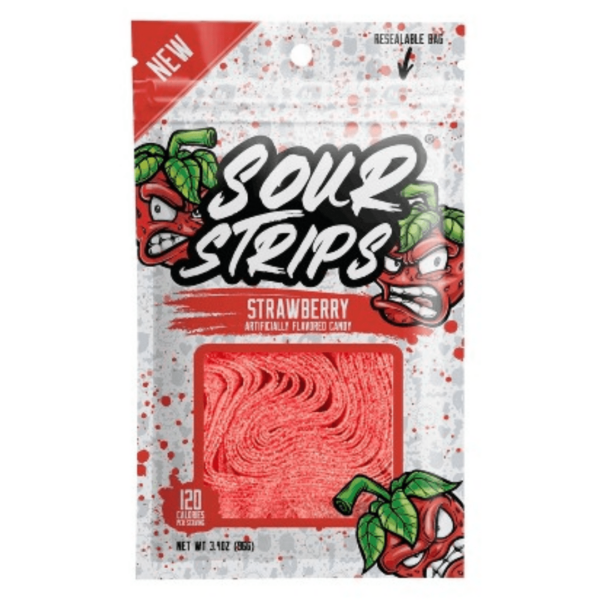 Sour Strips Fraise 96g 🍓✨