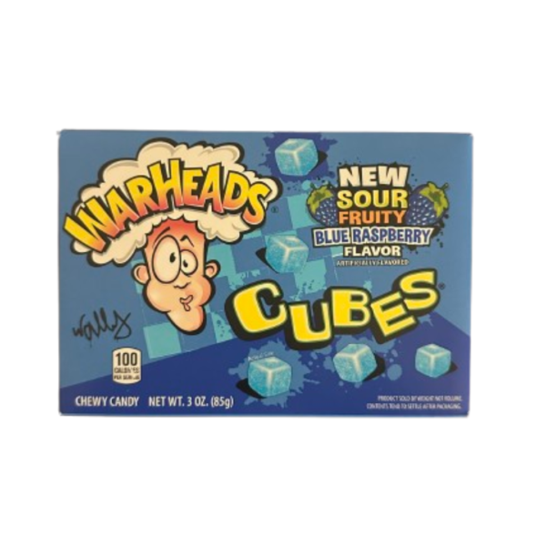 Warheads Blue Raspberry Cubes Theater Box - 3oz 🍬💥