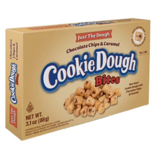 Taste Of Nature Just Dough Chocolate Chip & Caramel Cookie Dough Bites Theater Box (3.1oz) đȘđ«