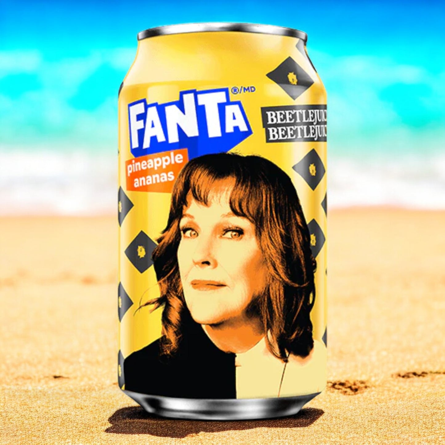 Fanta Beetlejuice Pineapple x Delia - Édition Limitée 355ml