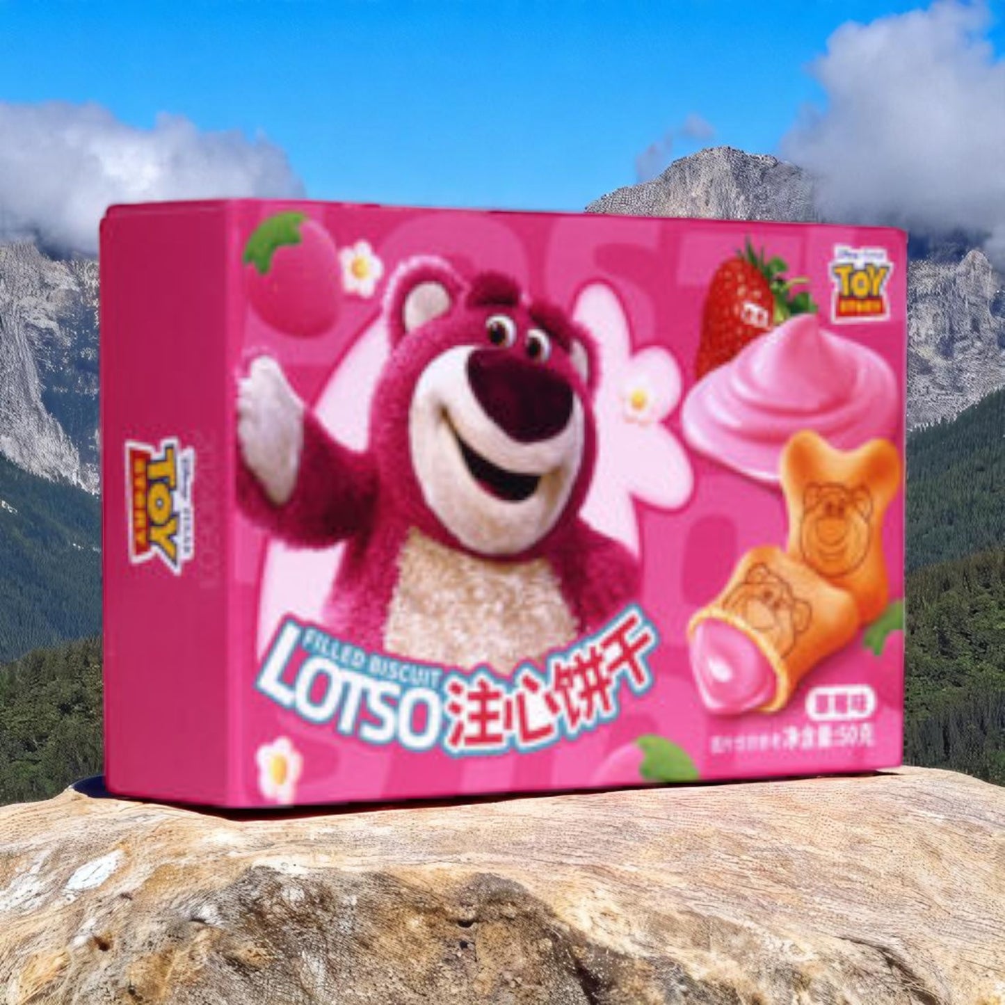 BinQi Disney Toy Story Milky Lotso Biscuit Fraise 50g – China - Un délice inspiré de l'univers Disney ! 🍪🍫 (Copie)