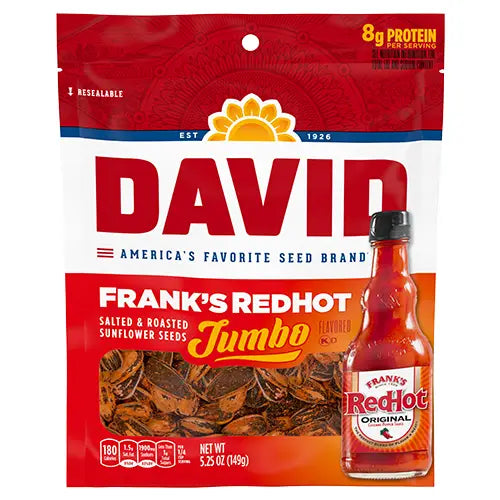 Graines de tournesol David – Frank's RedHot (5,25 oz) 🌶️🌻