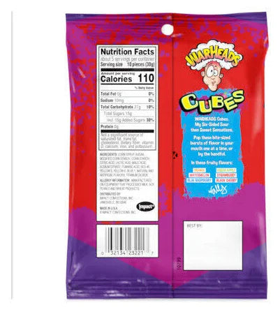 Warheads Sour Cubes 5oz 🍬💥