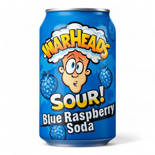 Warheads - Soda Sours Framboise Bleue - 355ml