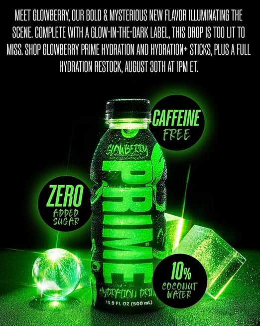 Prime - Boisson d'Hydratation - Saveur Glowberry (NOUVEAU) 500ml