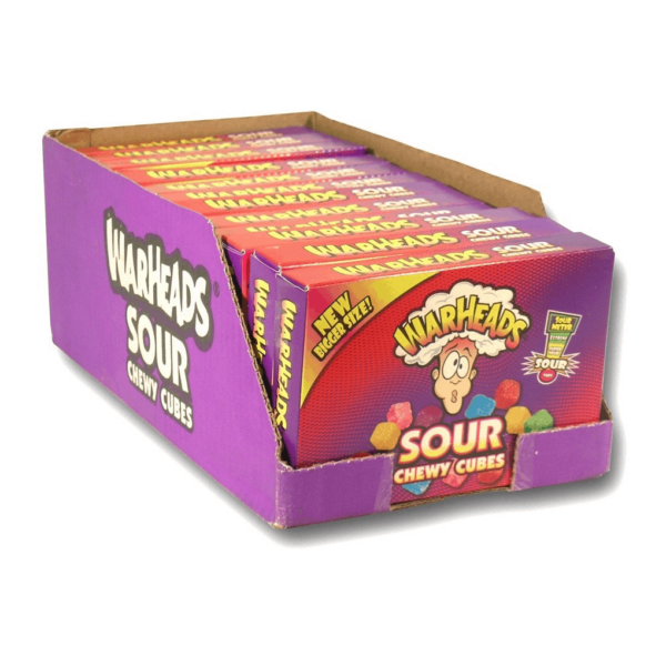 Warheads Sour Chewy Cubes - Theater Box Style - 4oz 🍬💥