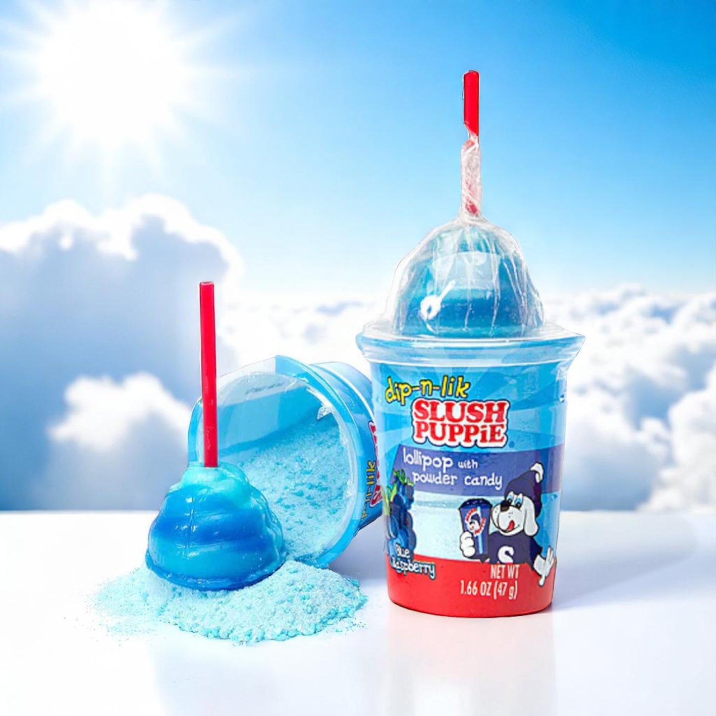 Koko’s Slush Puppie Dip N Lik Lollipop with Powder Candy 🍒💧